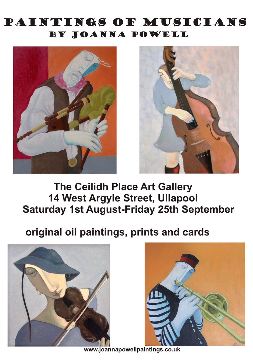 How exciting to be exhibiting new work again!Art and music combined is perfect for our gallery space.See you for a coffee and a browse!? #artexhibition