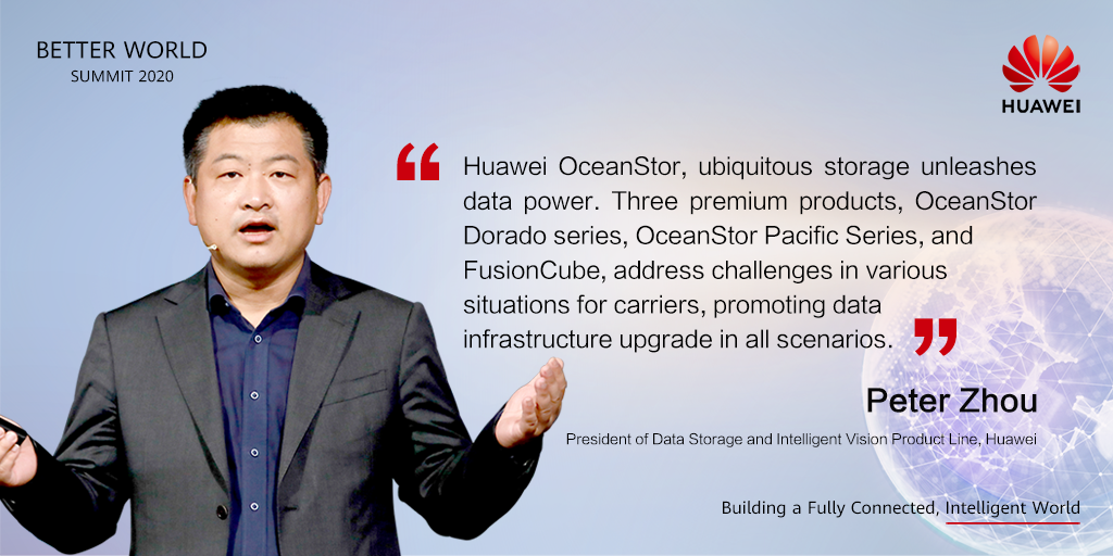 HuaweiCloud1's tweet photo. With innovative technologies, Huawei #OceanStor helps carriers cope with new challenges in different data scenarios and promote the upgrade of data infrastructure in all service scenarios. Check out: https://t.co/7dyItAvcti #BWS2020 https://t.co/C3T3er93XM