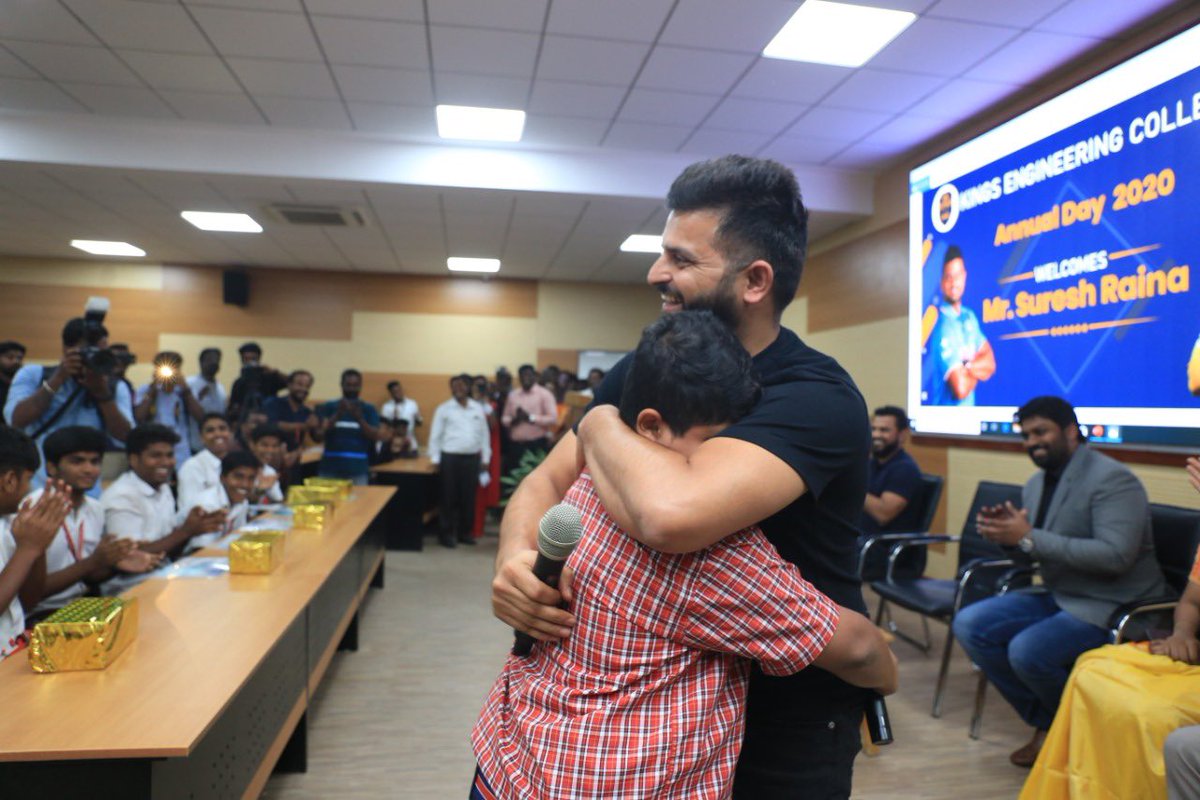 Amirthraj_S's tweet photo. @ImRaina Unforgettable visit to #Kingsengineeringcollege #chennai. Our Best wishes to your future endeavours Sir. https://t.co/ky0Ik8iQRa