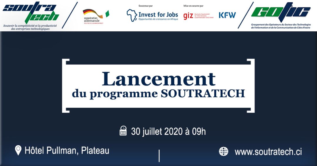 FrenchTechAbj's tweet photo. Lancement de #SoutraTech, un programme de soutien à 100 PME/startup dans le domaine des Technologies mis en place par le @GOTIC_CI pour accompagner les #startup ivoiriennes dans des nouvelles stratégies de croissance, d'accès au marché et aux financements.
@MbenguePatrick 👏👏👏 https://t.co/53lMDac1yd
