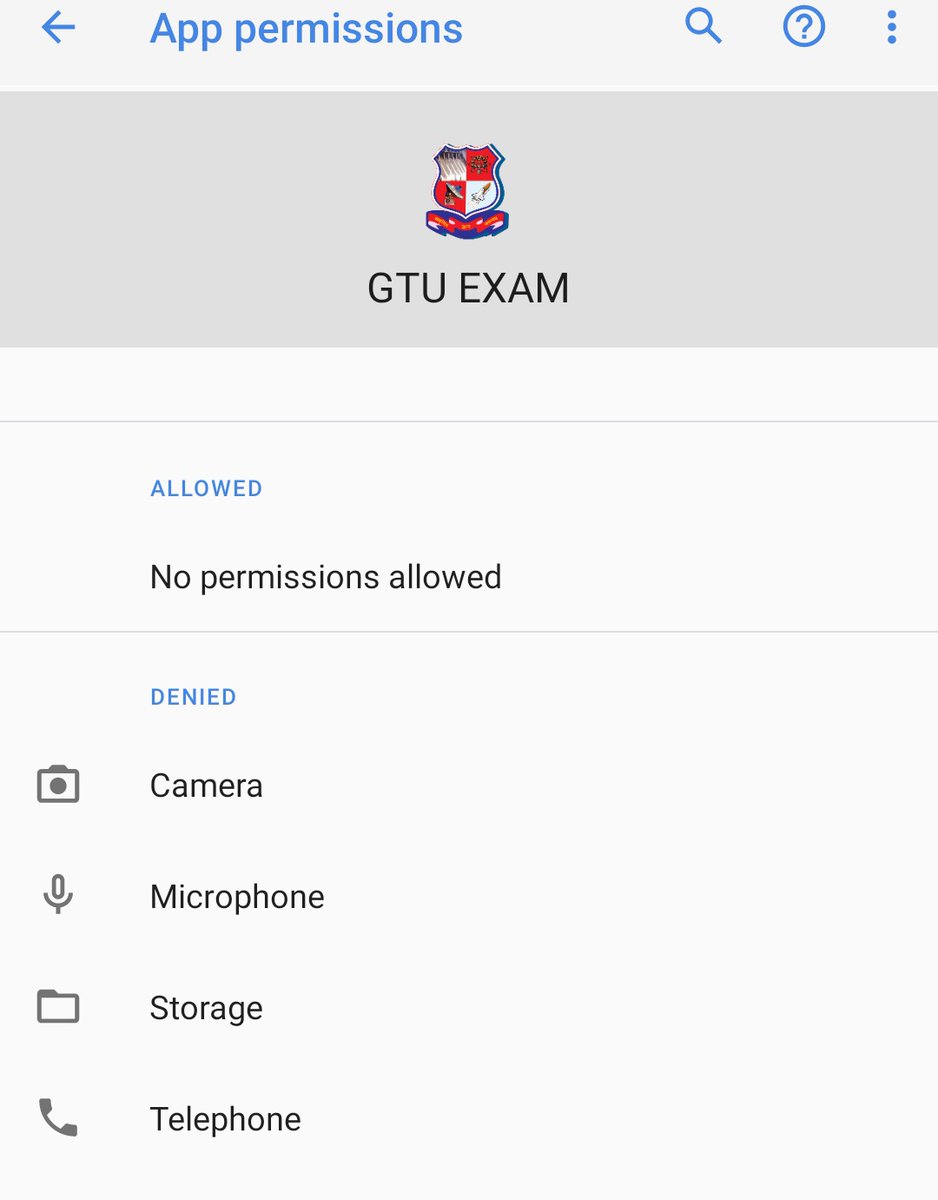 To my all mates,
Whoever downloaded the #gtuexam
 Application and opt for online exams
Please denied all the permissions you've given to this application it might cause harm to your data privacy !
<a href="/GTUoffice/">Gujarat Technological University</a>  <a href="/navin_sheth/">navin</a> <a href="/aditiraval/">Aditi Raval 🇮🇳</a>  share it to save students future data losses