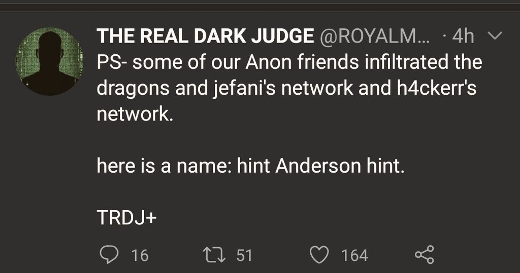 H4ckerRogue's tweet photo. Anti #StopMaps
Anti #Th3D3n
Anti #PeadophileHunters
He attacks all Patriots doing good work..
Why....becasue he's Fake.... https://t.co/4e8E7S1eXI