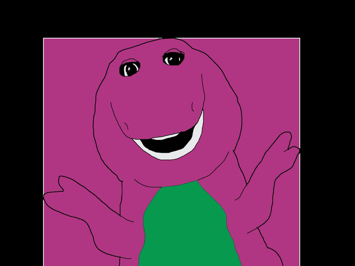 baddrawnstuff's tweet image. A big purple dinosaur #barney