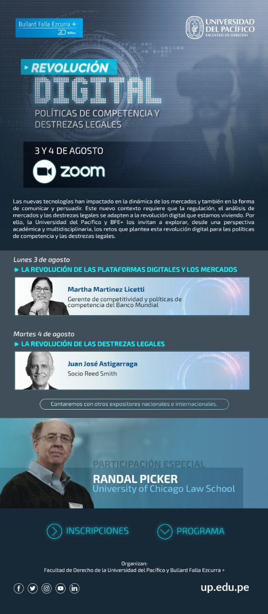 BFE_oficial's tweet photo. “Revolución digital: Políticas de Competencia y Destrezas Legales” Simulación de audiencia virtual con abogados, árbitros y un director de teatro experto en comunicación persuasiva. #BFE20años

📅04 de agosto

Inscríbete https://t.co/InvKXvot2a
Informaci��n https://t.co/qLYXoJyq3P https://t.co/6AJjTNN7LL
