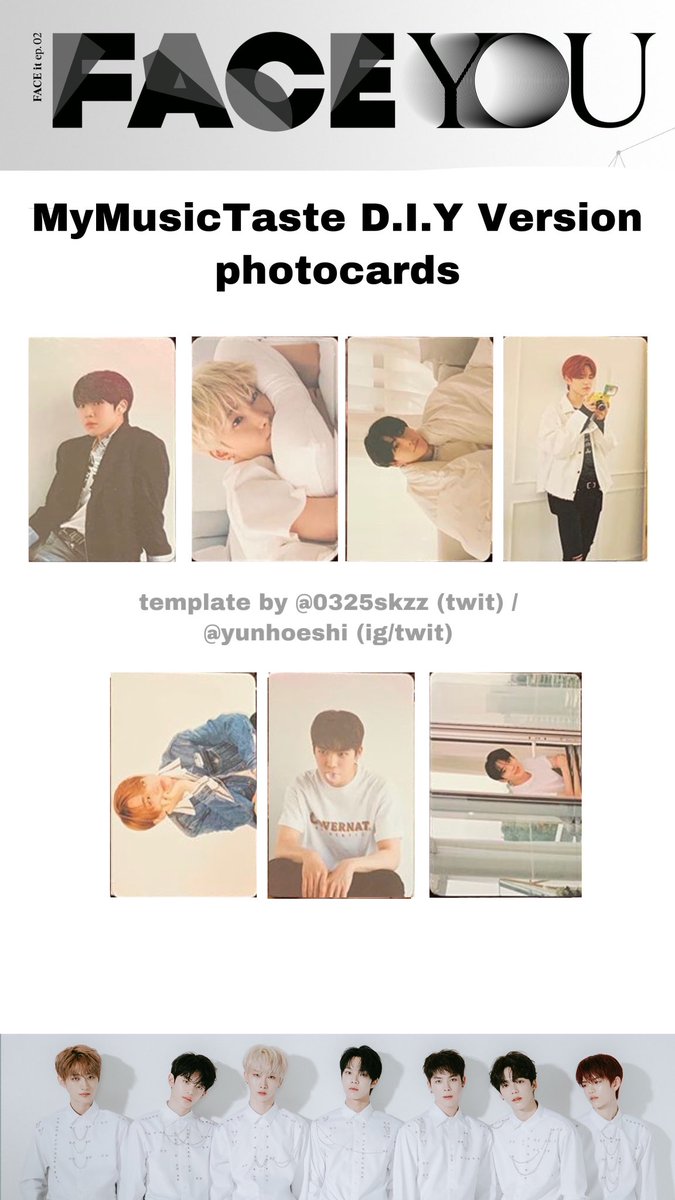 MyMusicTaste mmt Verivery face you pc photocard template! I hadn’t seen anyone make templates for these yet so feel free to use!!