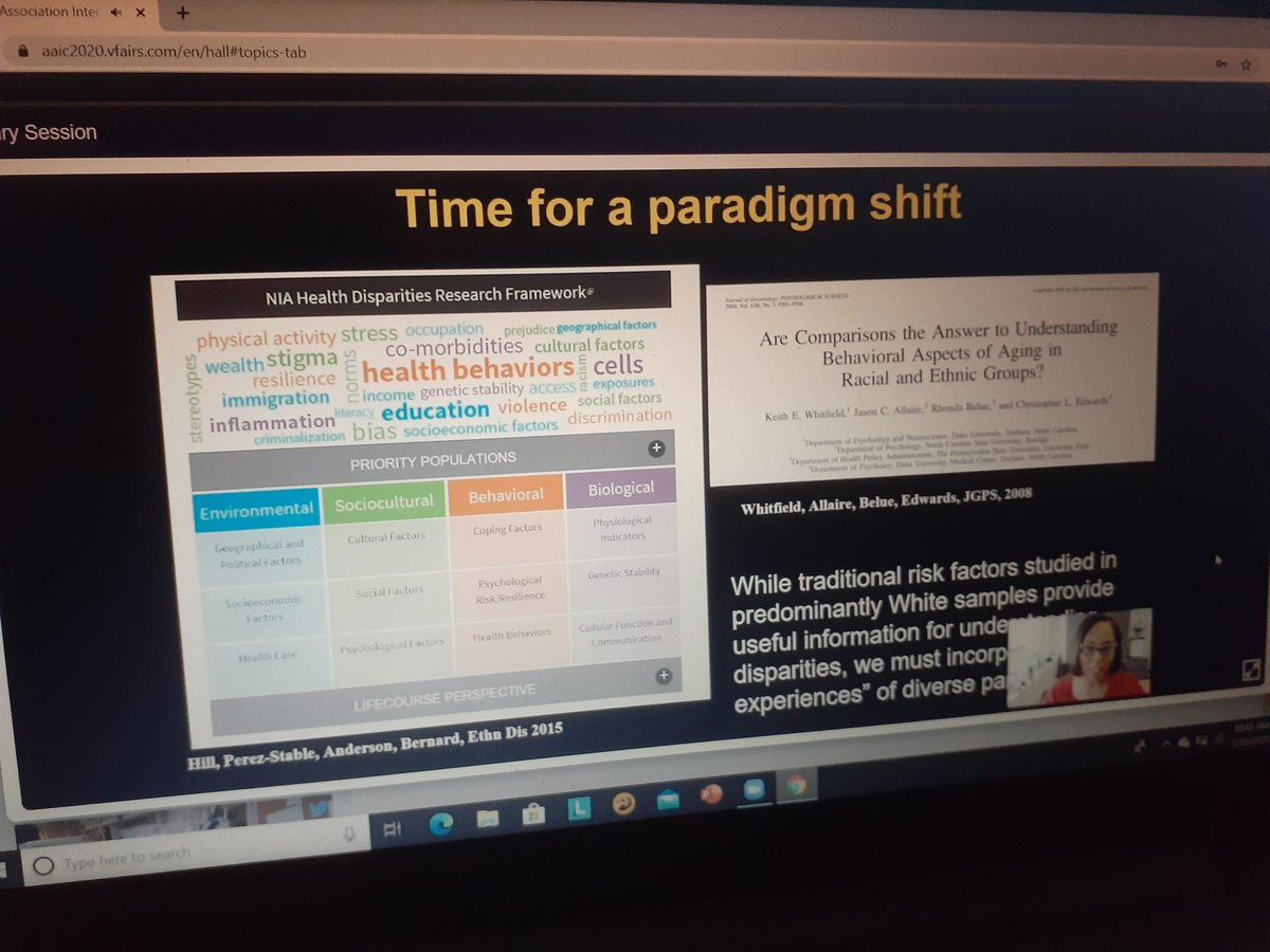 YES!!! 'It is time for a paradigm shift' -Dr. Lisa Barnes #AAIC2020 #BlackInNeuroWeek