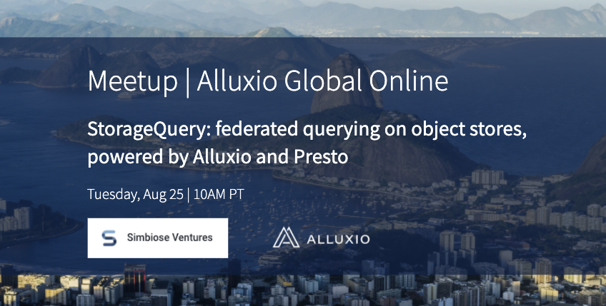 Alluxio's tweet photo. Join us and @simbiose__ at the upcoming online meetup on StorageQuery: federated querying on object stores, powered by #Alluxio and #Presto: https://t.co/Dg8n2mC6W1
#opensource #sql #dataanalytics #objectstores #dataengineering https://t.co/6MavjHF6AB