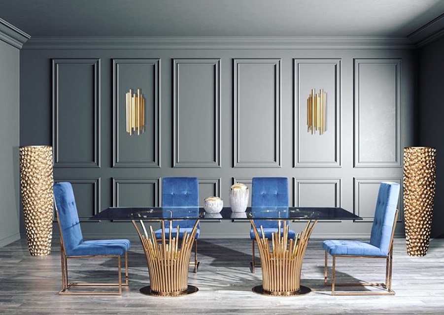 AllaModaDesign's tweet image. Introducing the Mauris Rectangular Luxury Dining Table. This table features a rose gold polished stainless steel base and a clear tempered glass top. ⁣
⁣
#allamodafurniture #shermanoaks #modernfurniture #contemporary #modernhomes #diningroom #furnituredesign #furniture