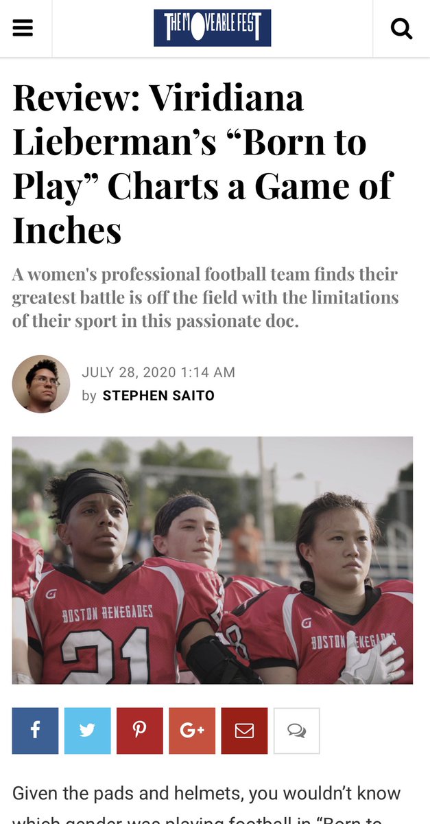 Born To Play (@borntoplaymovie) on Twitter photo “...when the Renegades play as if this moment is all they have, ‘Born to Play’ meets then there, channeling their resilient spirit.” - <a href="/mfrushmore/">Stephen Saito</a> for @moveablefest. #BornToPlay #WomenTackleFootball <a href="/GoRenegades/">Boston Renegades 🏈</a> “...when the Renegades play as if this moment is all they have, ‘Born to Play’ meets then there, channeling their resilient spirit.” - <a href="/mfrushmore/">Stephen Saito</a> for @moveablefest. #BornToPlay #WomenTackleFootball <a href="/GoRenegades/">Boston Renegades 🏈</a>