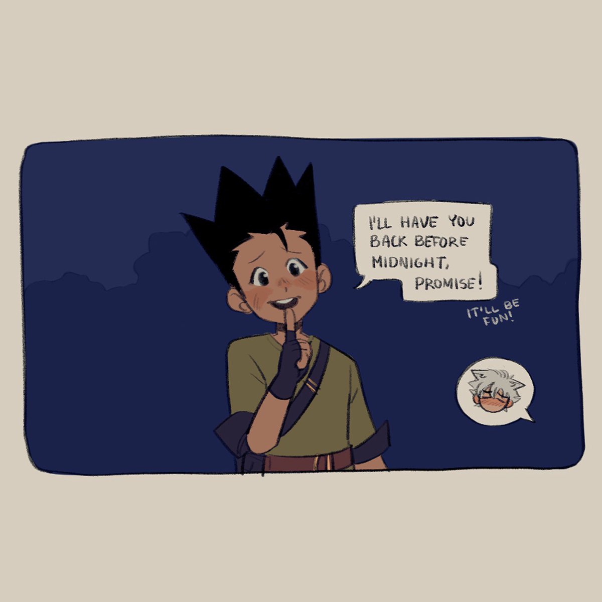 Fawn_zy's tweet photo. Prince!Killua and Knight!Gon sneaking out for the soul today #hxh #hunterxhunter #killua #gon #killugon https://t.co/uZ3tNKbC5U
