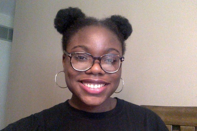 HarrisCenterEco's tweet photo. (2/4) "My name is Odinaka Onuigbo. I am a junior at UMSL, and a member of the Pierre Laclede Honors College, majoring in Biology with a minor in Chemistry. I come from a family of five. My interest in biology is borne out of my curiosity about nature. https://t.co/XVEezlzxn0