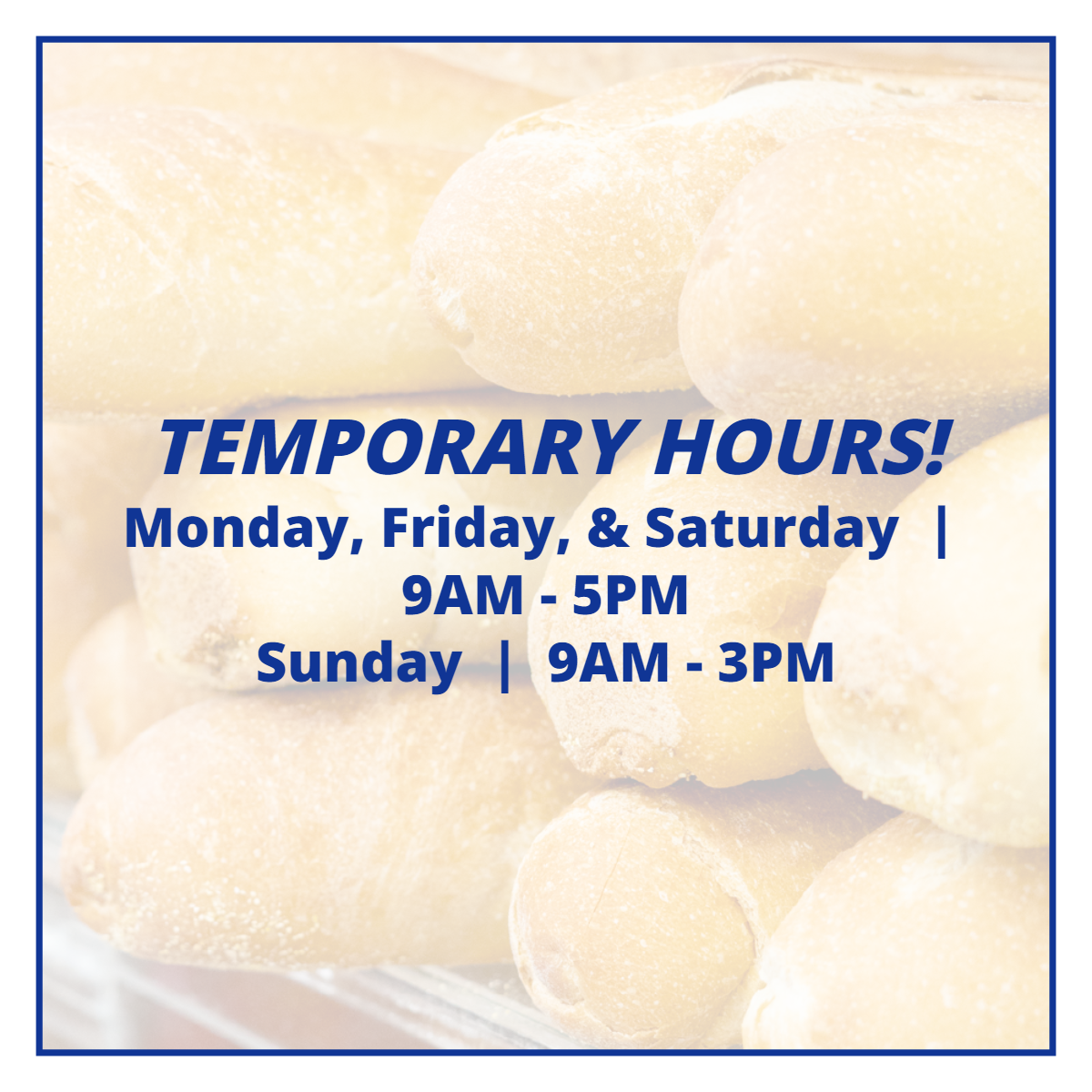 We're so happy to be able to welcome you back through our doors! Come see us soon to pick up your favorite treats, sweets, and eats.