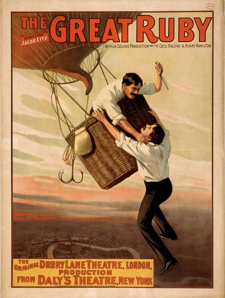 I've said it before, and I'll say it again: there aren't enough hot air balloon knife fights in 21st-century culture. Unrivaled drama!(1899)