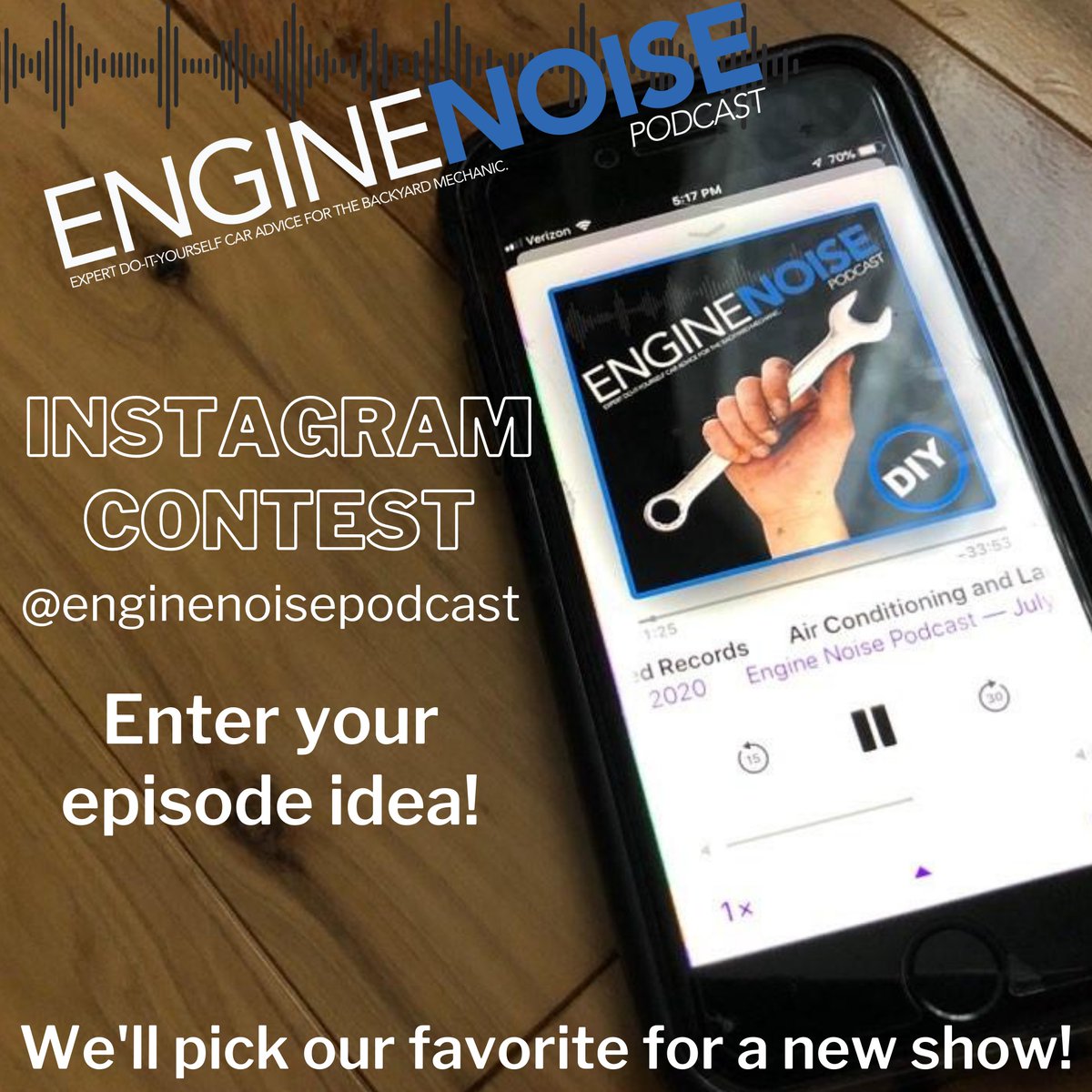 EngineNoiseTalk's tweet photo. Do you follow us on Instagram? If you don't, you should (@enginenoisepodcast)!
We're doing an Instagram contest right now, too, and you should totally enter. Head to IG for details and to enter! #ContestAlert https://t.co/plQVA6HKDB
