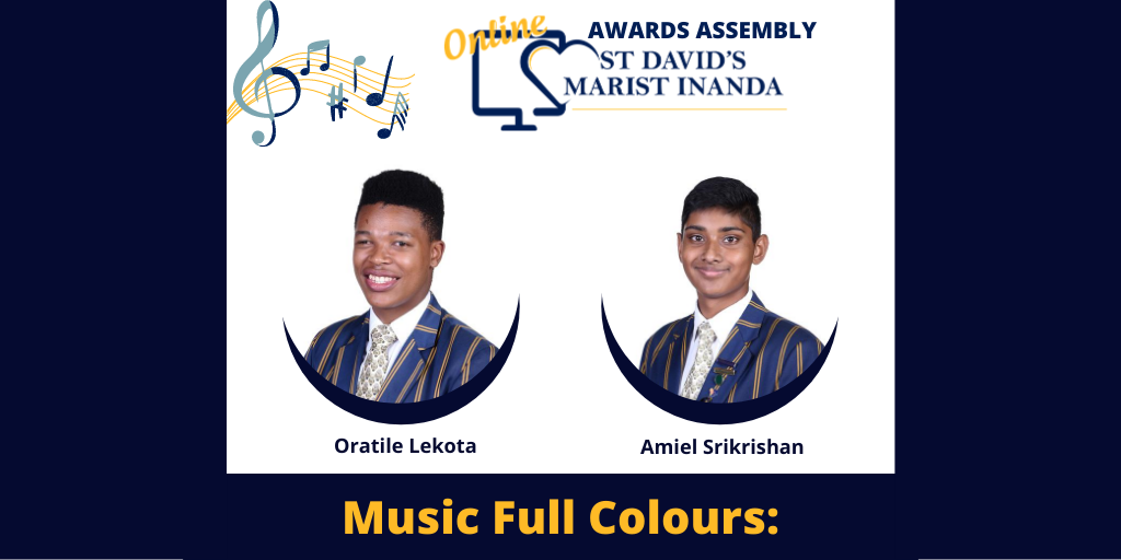 InandaSpirit's tweet photo. Congratulations to the following boys on receiving awards for music at this week's #StDavidsOnline #AwardsAssembly
- Saigan Moodley
- Sibusiso Baloyi
- Oratile Lekota
- Nzuzoyetfu Magagula
- Tiago Moreira
- Amiel Srikrishan
#Gentleman #Scholar #Sportsman
@ChrisLu46758032 https://t.co/isbTbFfDDC