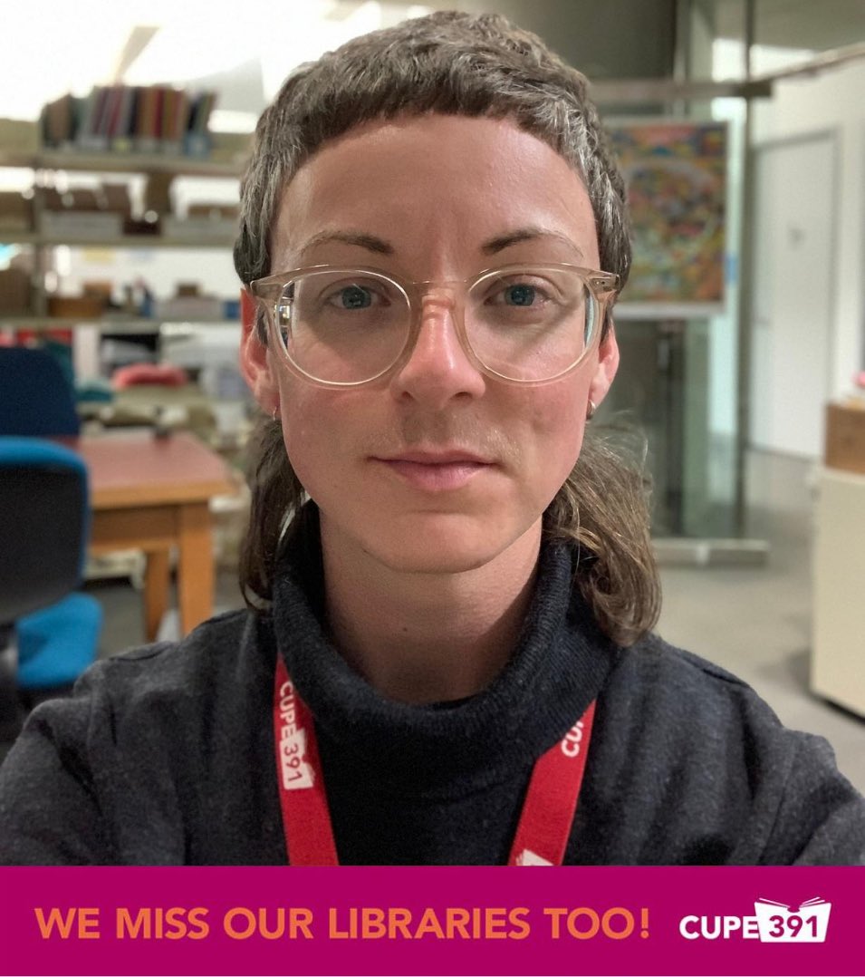 CUPE391's tweet photo. We are sharing messages from our CUPE 391 members who want to let you know what they’ve missed most about working at Vancouver Public Library.
Today, meet Leah!
#wemissourlibrariestoo #vancouver #vancouverpubliclibrary #VPL #vanpoli #librarytwitter #vanlab #onlylibrariescan https://t.co/KUZBZKi1tp