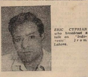 9. Prof Eric Cyprian, 1946. Legendary educator who taught generations of students at Government College Lahore, leading light of the leftist / progressive movement in Pakistan, and tireless campaigner for the promotion of Punjabi.