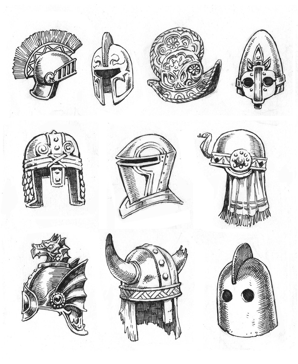 conor_draws's tweet image. I did more helmets.