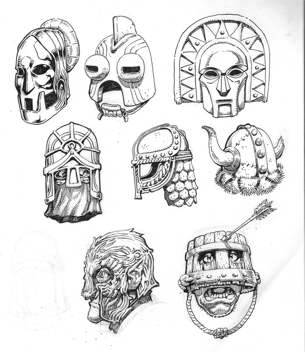 conor_draws's tweet image. I did more helmets.