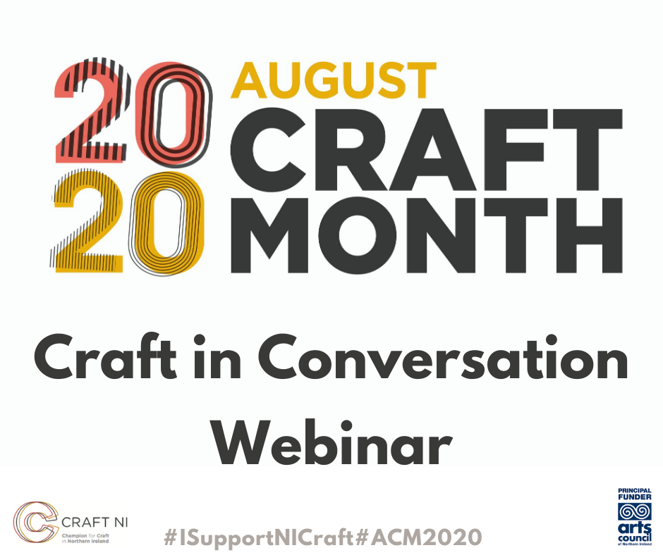 CraftNI's tweet photo. August Craft Month 2020 | Craft in Conversation Webinar
All details live next week!
Date for your diary: Thursday 6th August 6pm
Celebrated ceramic artist Kate Malone will be interviewed by Marie-Louise Muir BBC arts journalist.
@KateMaloneTweet
@marielouisemuir @ArtsCouncilNI https://t.co/DqOUqXdyrm