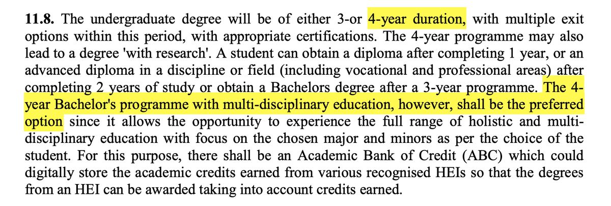 The return of the 4 year undergraduate degree, after some unfortunate missteps. This is big.
