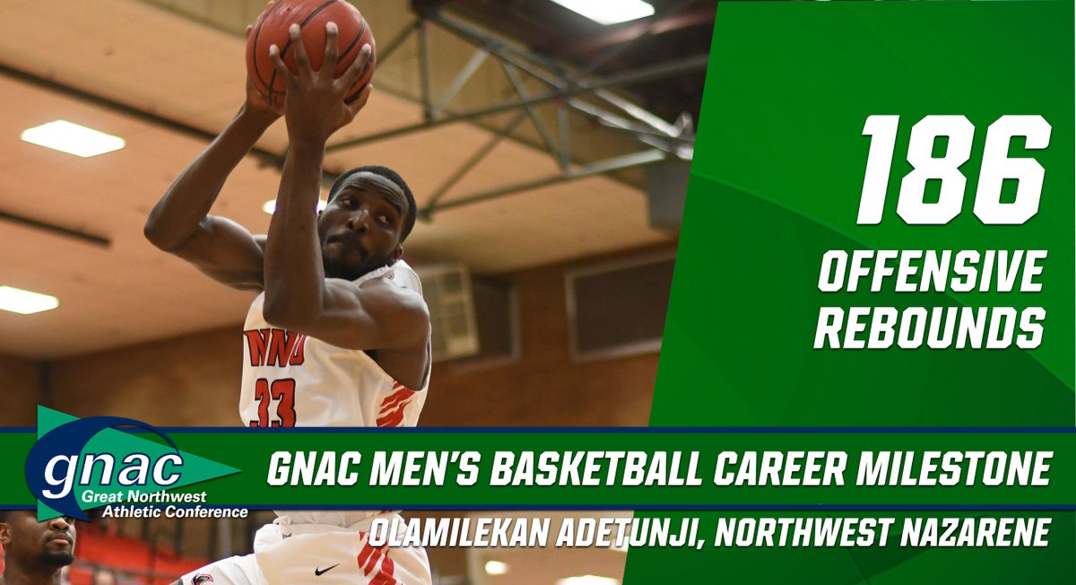 GNACsports's tweet photo. Spiderman, Spiderman! Olamilekan “Spider” Adetunji spun webs on the offensive glass through his @NNUSports career. His 186 offensive boards in conference games is No. 3 in #GNACMBB history. #GNACStats https://t.co/b3exn2O1PX