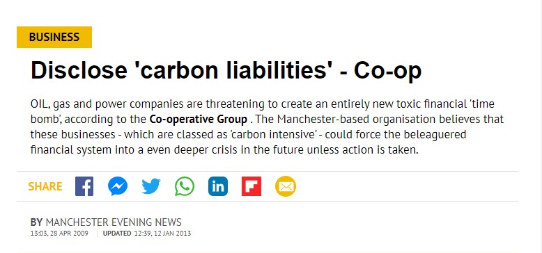 In 2009, we tried to get the disclosure needed