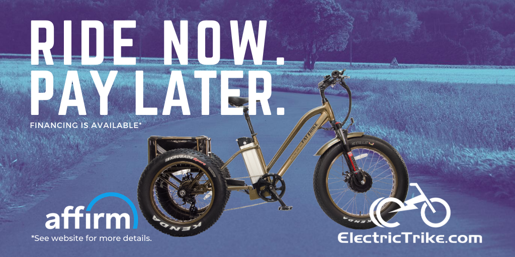 ElectricTrike's tweet photo. RIDE NOW. PAY LATER.
#libertytrike #trike #electricfoldingtrike #electricbikestore #electrictrikes #electricbikes #pedalassist #electrictricycles #ebike #affirmfinancing #ebikekit #bikeconversion #recumbent #conversionsystem #fattad #traditionaltrike #ecodeltasx #fattrike https://t.co/CQtzUzVJKe