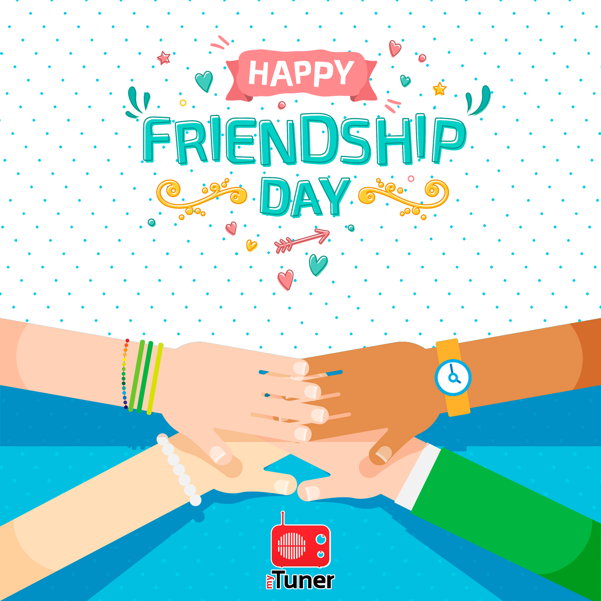 Today is the International Day of Friendship! 🤪 Help your friends widen their musical horizons and discover new bands and music genres with myTuner. 🎧 Download now myTuner Radio - khw62.app.goo.gl/fb #July30 #myTunerRadio #InternationalDayofFriendship