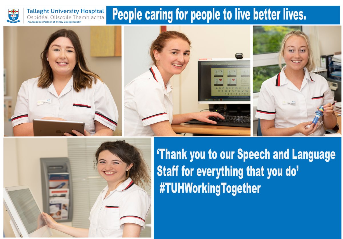 This week's Thank You Thursday goes to our Speech & Language Therapists. This team are an integral part of the TUH Team of Health & Social Care Professionals that deliver over 201,323 episodes of patient care a year.#TUHWorkingTogether @Shane_Russ @wearetuhf @DMHospitalGroup