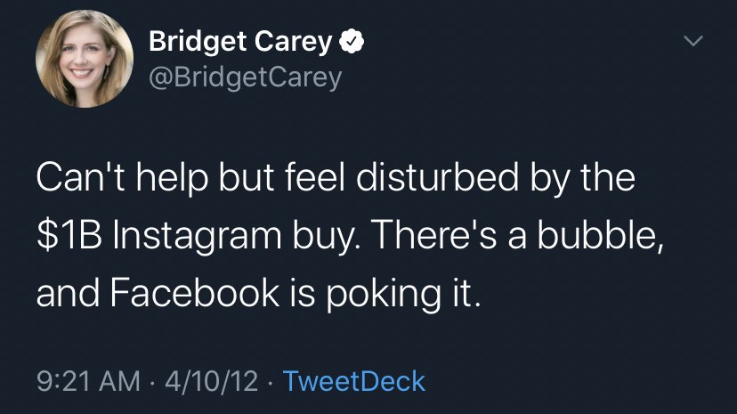 It wasn’t just Jon Stewart.Most people thought Facebook was overpaying for Instagram at a $1 billion purchase price.And after an investigation, the FTC voted unanimously to clear the acquisition.(h/t  @mlanetrain)