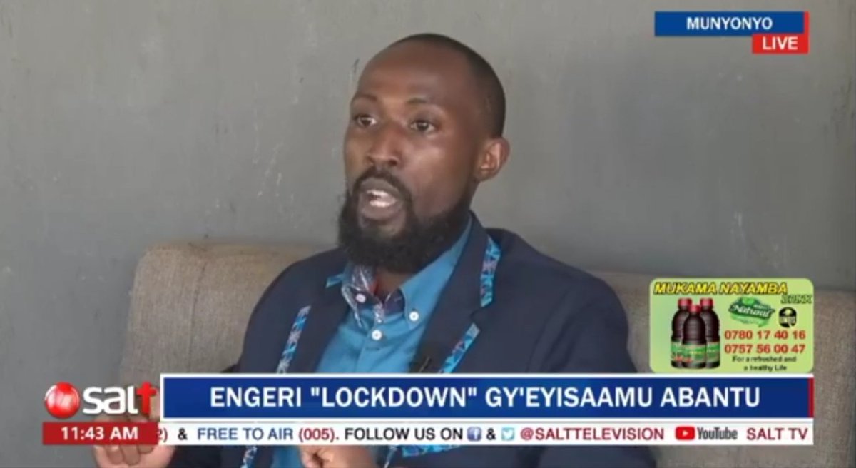 SlayFarmer's tweet photo. On @SaltTvUganda talking 'opening up'.
#SaveOurWorkPlaces
#SaveOurWorkPlaces https://t.co/s2wnK0fiJy
