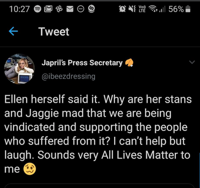 HildaBiggins's tweet photo. 3. Why are y'all cajoling Krista to bring your fave back to this toxic place, why?
4. I love Sara Ramirez. But even people we love can err. Many black people, including a Jaggie fan pointed out her misstep. She listened. Good for her. More power to her. https://t.co/sv1jbFYaMn