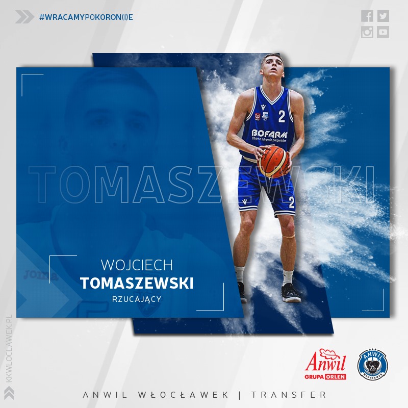 Anwil_official's tweet photo. 🚨 Wojciech Tomaszewski @tomaszesky zawodnikiem Anwilu Włocławek 🚨

Wielki talent, syn naszego byłego skrzydłowego 👨‍👦 powalczy o swoją szansę i minuty w ekipie Rottweilerów 🏀

#CześćWojtek 
#WracamyPoKoronie
#plkpl @PLKpl https://t.co/FDSCY44WAL