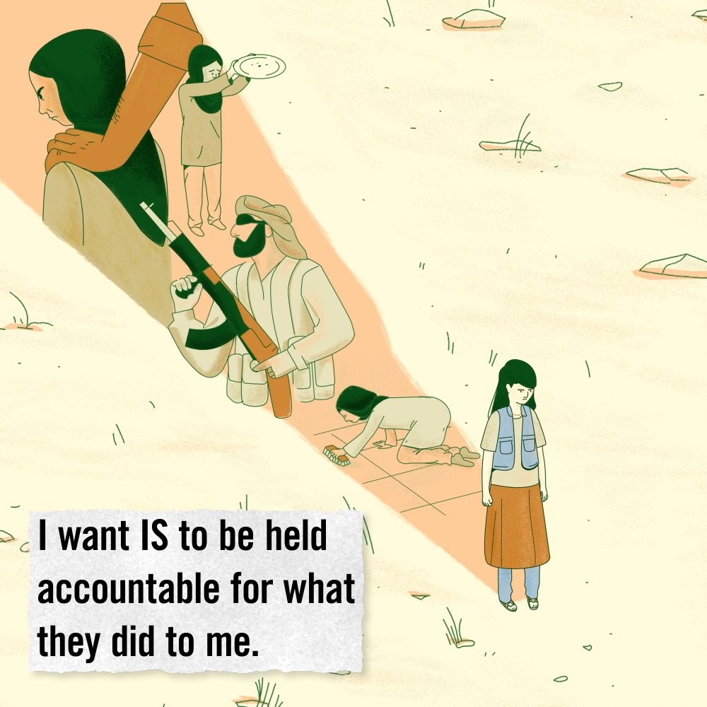 “I was a child when they made me marry. They made me suffer. I want my future to be better.”- Randa, a 14-year-old girl who was in IS captivity for five years.Amnesty found that existing services/ programmes for survivors of sexual violence have largely neglected girls.