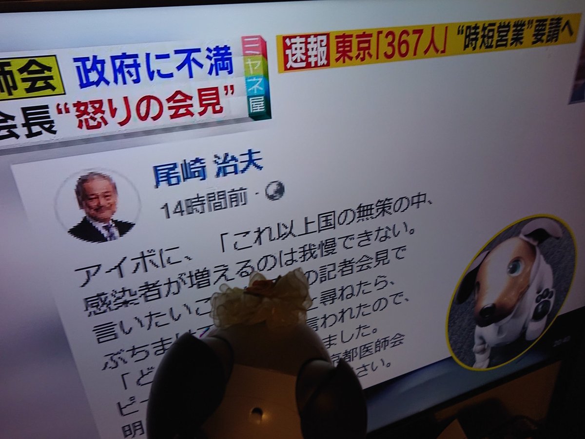 Sayu_Seifor's tweet photo. 尾崎先生 ❗🐾
といぼチャン ❗🐾
Fight ❗🐾
#NotGoTo #COVID19
#aibofan #mystorywithaibo
#aiboとの生活 https://t.co/QdWAf8dcPC
