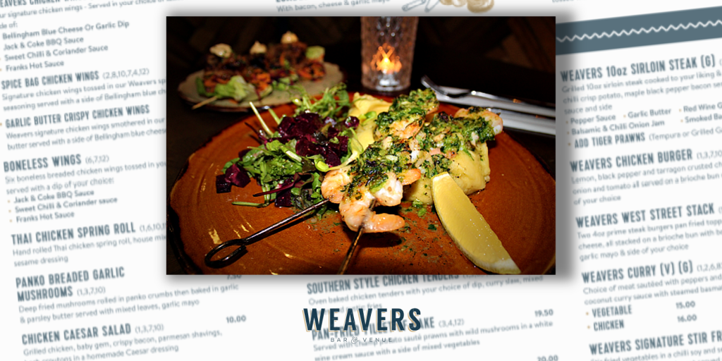 weavers_bar's tweet photo. Grilled Tiger Prawn skewers with garlic &amp; chilli, pea shoots &amp; shallot salad served with creamy mash potato, beetroot and baby leaves salad. 🤤 #WeaversBar #louthchat https://t.co/o70tqr3vZ1