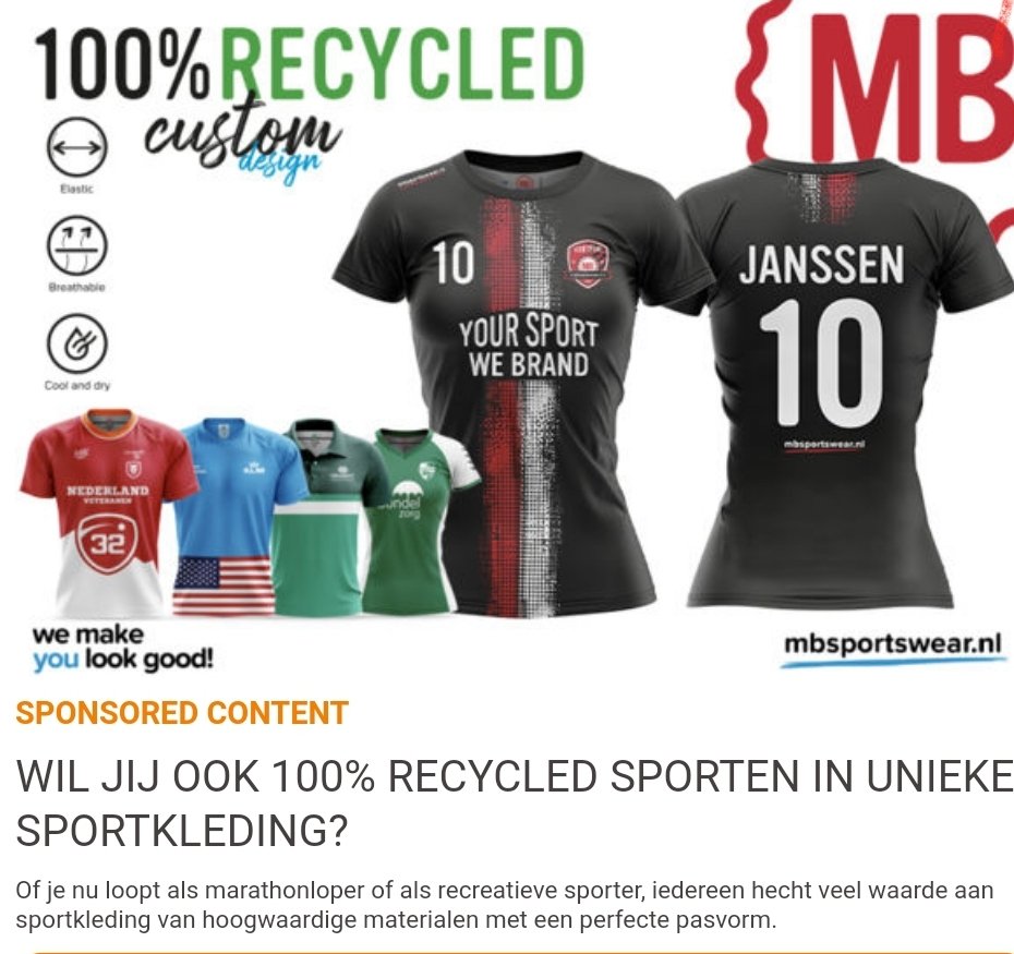 Sporten in functionele gerecyclde sportkleding ook dat kan bij MBsportswear

#recycledsportswear #mbsportswear #sportswear #customdesign