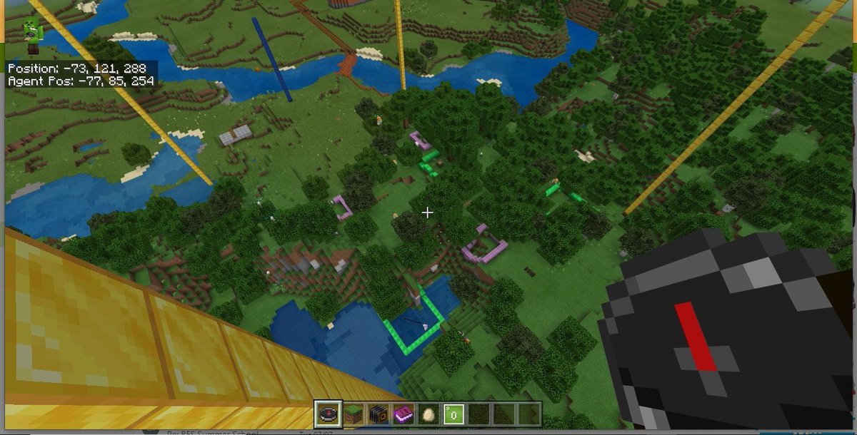 finleyreynolds's tweet photo. A slightly different type of field work today- in a virtual #Minecraft world. Great way to get us thinking about and practicing actual surveying skills as part of the @BES_careers summer school. 
Thanks to @SciKnit and her team.
#BESUG20 https://t.co/QP3KvvZT4e