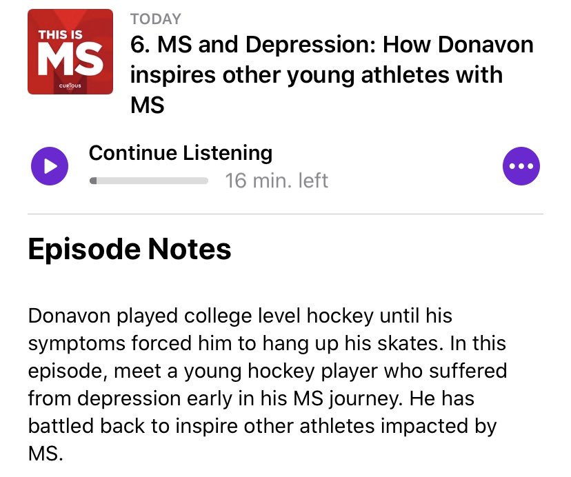 teamdunner's tweet photo. New episode ๐ฒ is out today! This one focuses on #MS and #depression itโs a must hear for any young athletes @MSSocietyCanada @MSSocietySK LISTEN NOW https://t.co/LgUNchkGJx https://t.co/KFGfT7t3A9