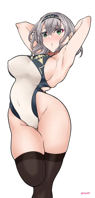 夏なのでノエル団長の競泳水着 #ノエラート 