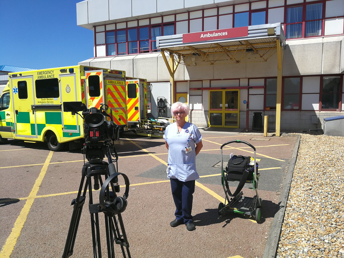 UHD_NHS's tweet image. Filming with Bunny and Gaio today, two of our fantastic healthcare assistants working in the Emergency Department at RBH. The work they do is so varied and totally invaluable. If this role has ever appealed to you, check out our website jobs.rbch.nhs.uk/job/UK/Dorset/…
