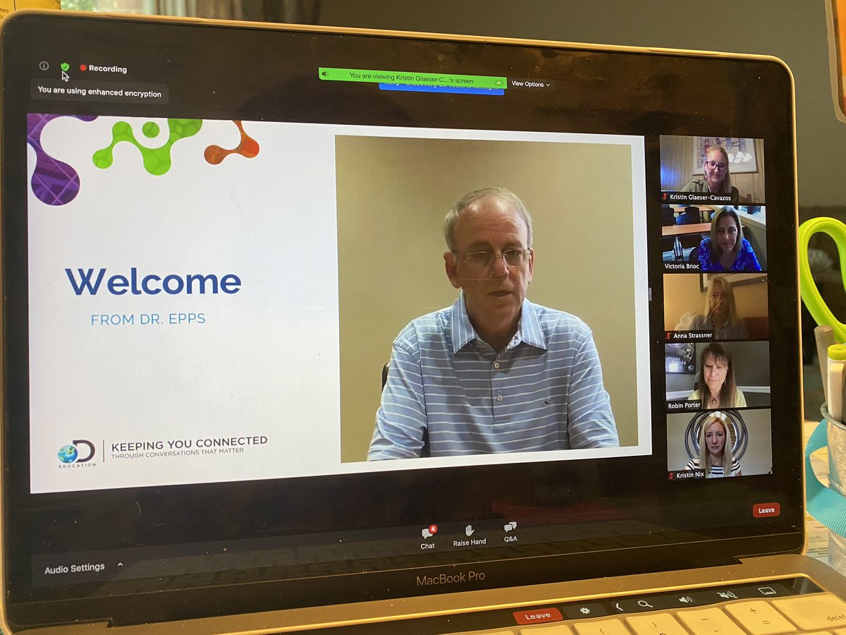 McNinchie's tweet image. Starting the day with our @FortMillSD virtual conference! Intro and welcome from Dr Epps #FM21STEAM #EquityInAction