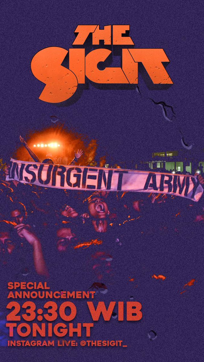 thesigit's tweet photo. Special announcement. Nanti malam: 23.30 WIB di IG Live. https://t.co/SfGZc3B1zW