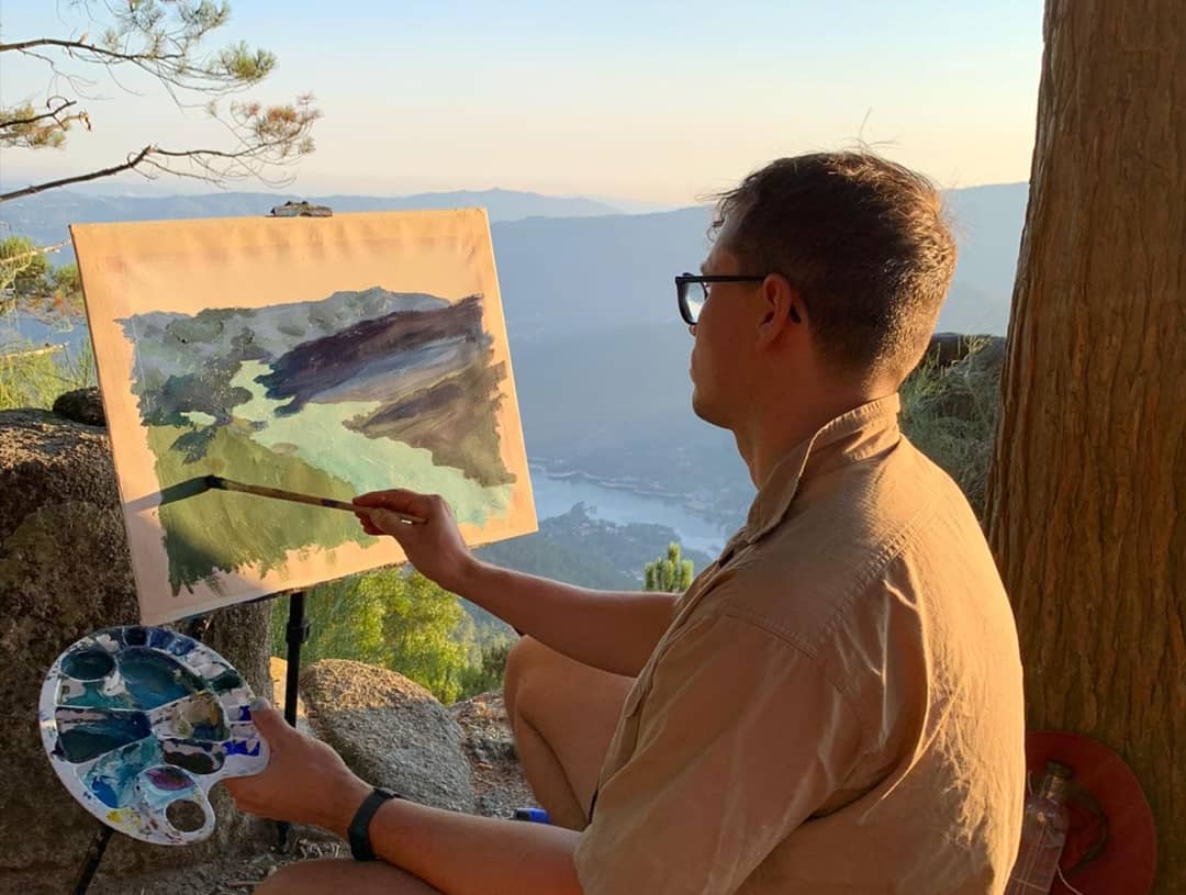 HackeTiago's tweet photo. Com sítios como este é fácil fazer quadros lindos 😊
#gerês #miradourodapedrabela #pleinairpainting #portugalpintado #paintingportugal #paintwhatyousee #portugal #pinturaportuguesa #artistaportugues #painting #pintura #landscapepainting https://t.co/NzJxbDYqti