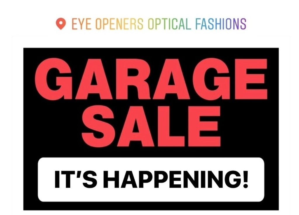 eyeopenersopt's tweet photo. YES!!! THIS YEAR THE GARAGE SALE = SIDEWALK SALE. AUGUST 1 - AUGUST 22. SELECT FRAMES $79. MASKS REQUIRED. #GARAGESALE2020 #MASKSAREMANDATORY #EYEOPENERS https://t.co/rdbZvC21nr https://t.co/lyvPHGlttQ
