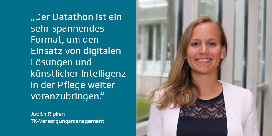 TK_Presse's tweet photo. Wie kann das Potenzial von #KI für Innovationen in der #Pflege genutzt werden? Darum dreht sich morgen alles beim #AI4Care Online-Datathon in Berlin by @N3XTCODER. Judith Ripken aus dem TK-Versorgungsmanagement wird Teil der Jury sein. 💡 Mehr Infos: https://t.co/sYuCCxRQXn https://t.co/Bm5gumBQ5J