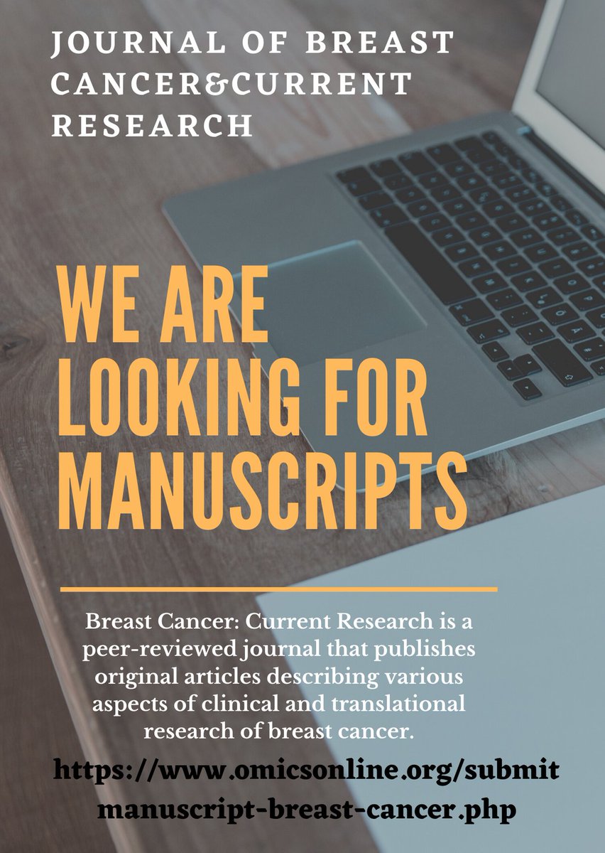 #Breast cancer is a scary and no one understands that like another woman who has gone through it too".
We are coming with an "#Breast cancer &amp; current research"
main aim to publish articles,and review articles.
Catch us here for more interesting updates:omicsonline.org/submitmanuscri…