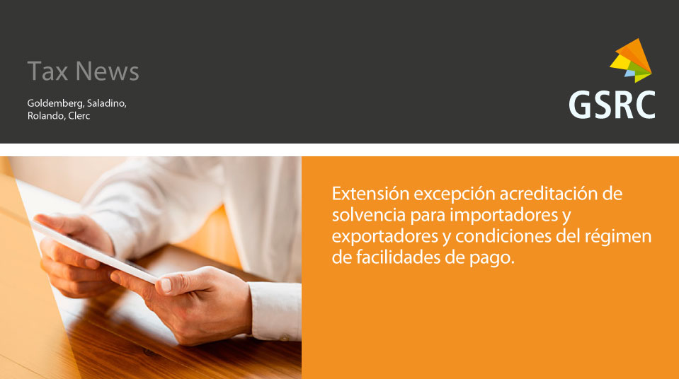 GSRCArgentina's tweet photo. Se extiende la solvencia acreditada por importadores, exportadores y auxiliares del comercio y del servicio aduanero.

Se prorroga la vigencia transitoria de planes, cuotas y tasa de interés de financiación del régimen “MIS FACILIDADES”.

Más info https://t.co/PYVY9nl5Wu

#AFIP https://t.co/UfxyeDdusX