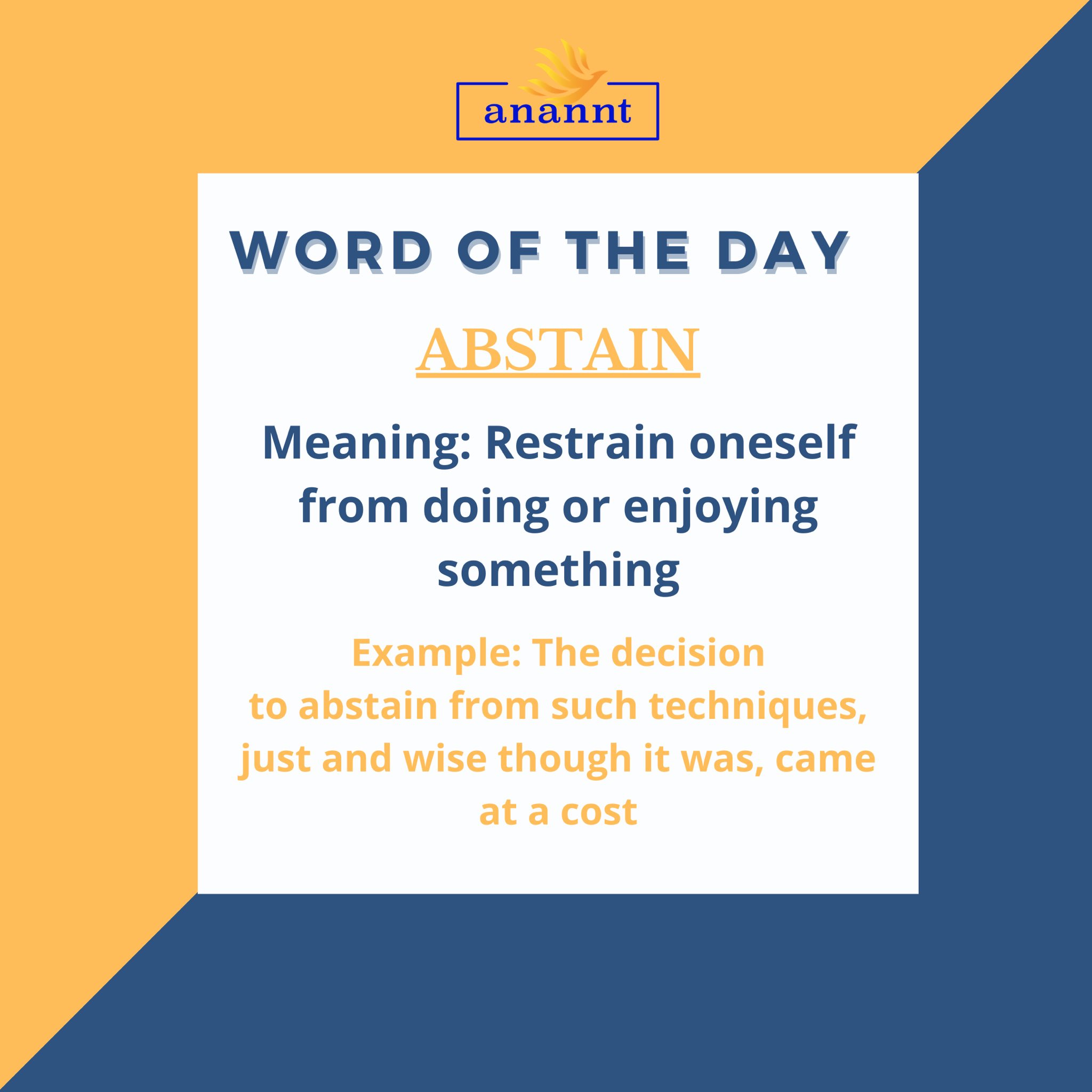 Abstain Definition